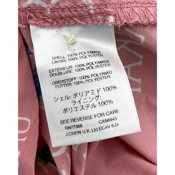 J.Crew Swim Trunk Board Shorts Pink Hawaiian Pattern Mesh Lining Pockets Mens XL - Picture 7 of 9